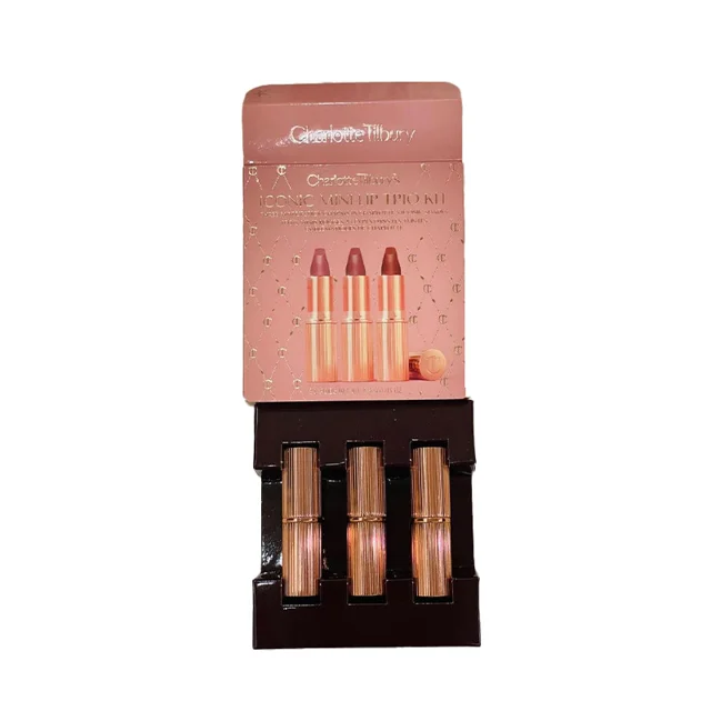مجموعه رژ لب جامد شارلوت تیلبری مدل iconic mini lip trio بسته 3 عددی 101575264