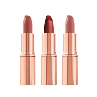 مجموعه رژ لب جامد شارلوت تیلبری مدل iconic mini lip trio بسته 3 عددی